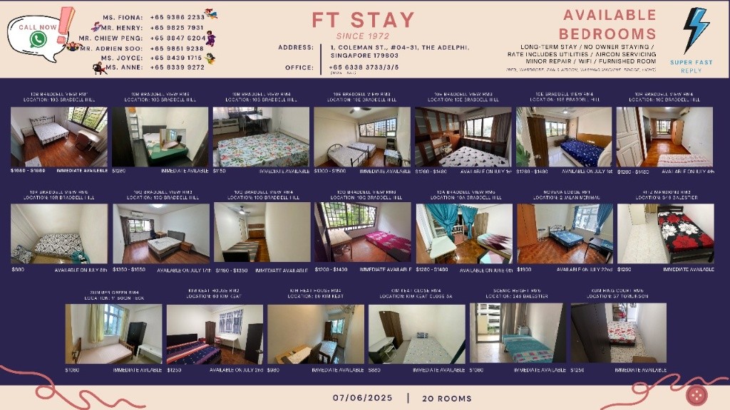 Braddell View – Rooms for Rent - Multiple Units @Braddell View Condo - Toa Payoh 大巴窯 - 分租房間 - Homates 新加坡