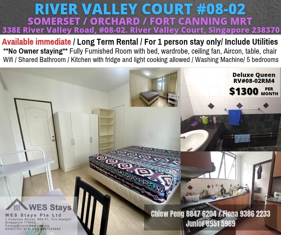 Room for Rent / River Valley (Somerset MRT) / Common Room / 1 Pax Stay / Available Immediate RM4 - Orchard 烏節路 - 整個住家 - Homates 新加坡