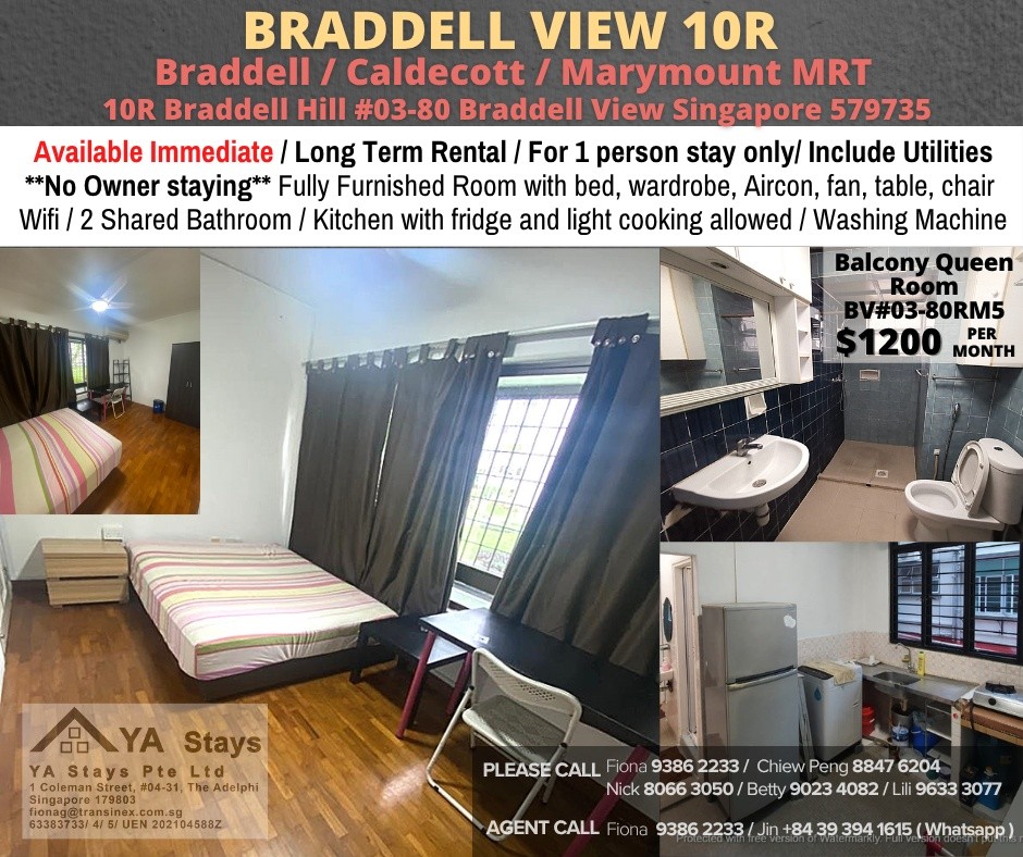 Room For Rent - Toa Payoh BV#03-08RM5 - Braddell 布萊徳 - 整個住家 - Homates 新加坡