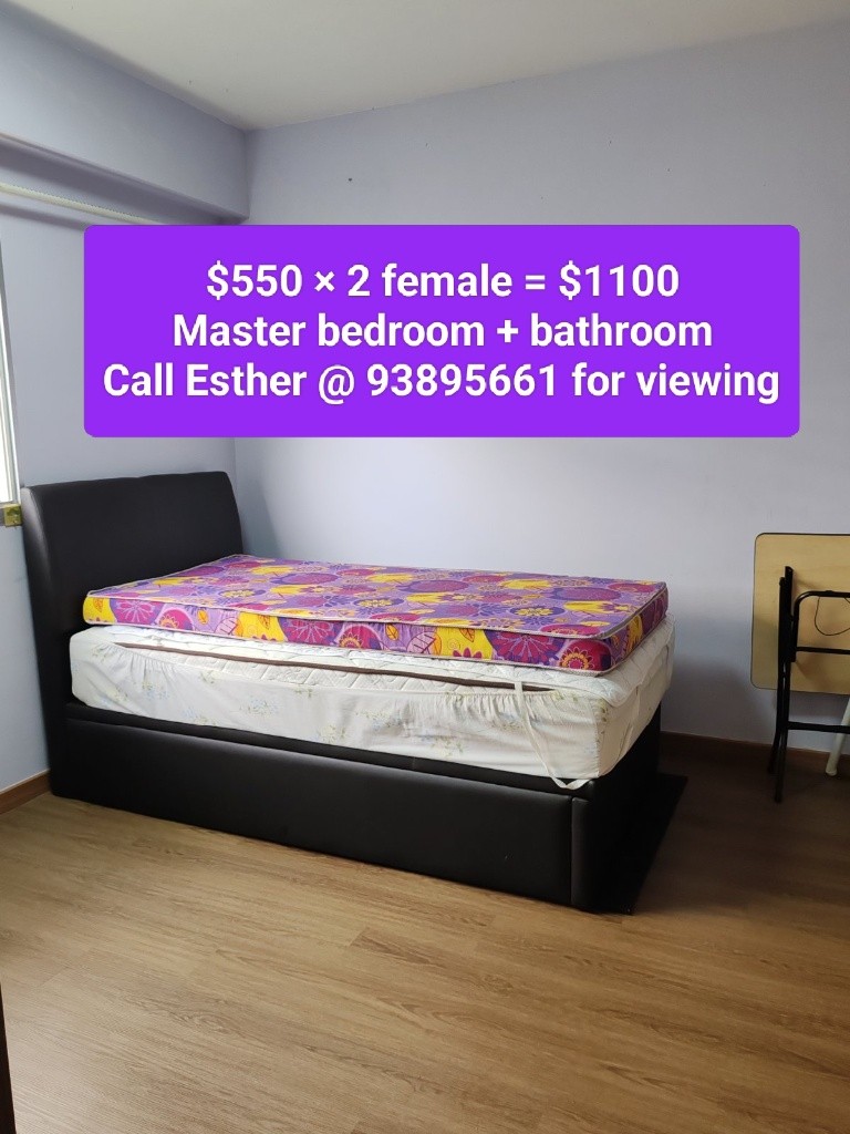 $550 x 2 females = $1100 - Punggol - Bedroom - Homates Singapore