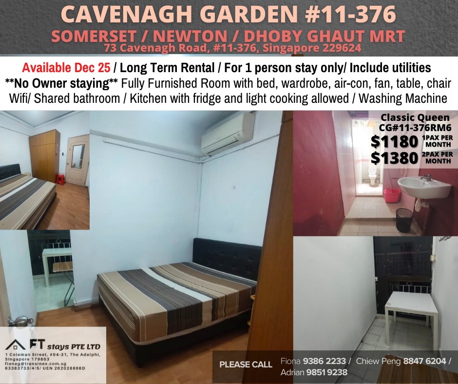 Room For Rent - Somerset, Newton, Dhoby Ghaut MRT/ Common room / 1-2 pax stay / Available﻿ Dec 25 - Orchard 烏節路 - 分租房間 - Homates 新加坡