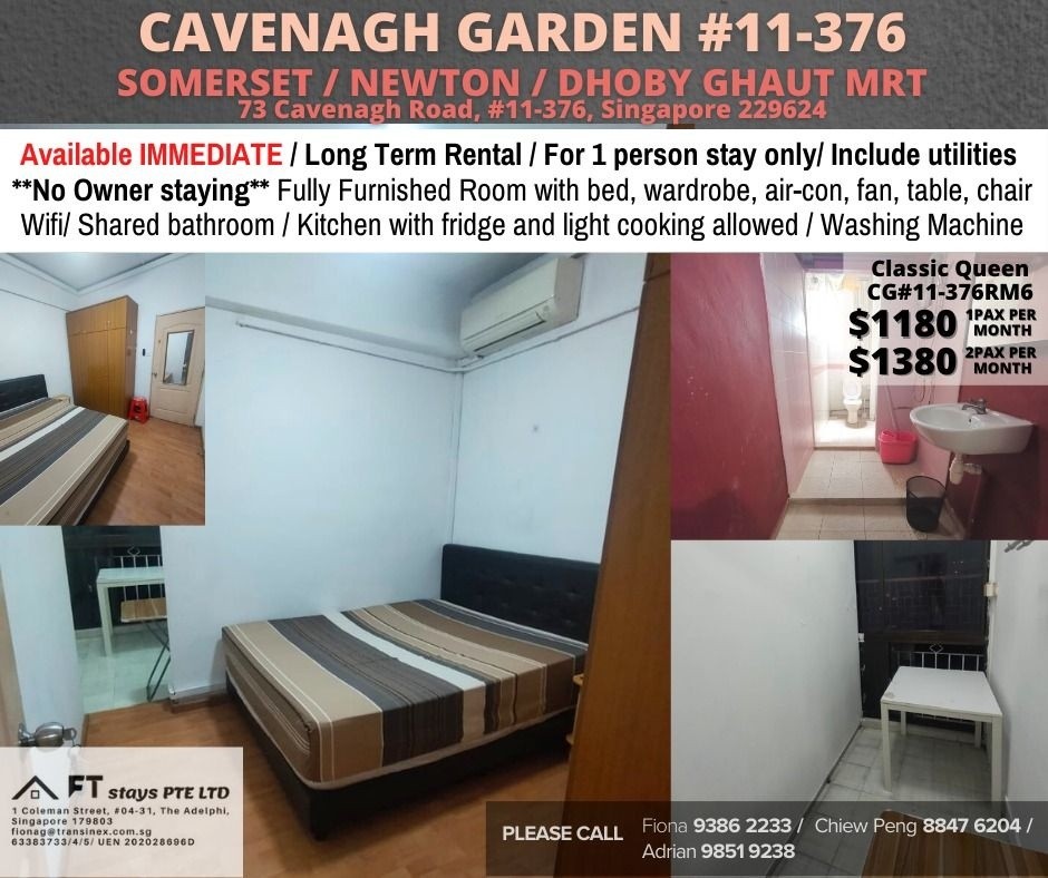 Room For Rent - Somerset, Newton, Dhoby Ghaut MRT/ Common room / 1-2 pax stay / Available﻿ Dec 25 - Orchard 烏節路 - 分租房間 - Homates 新加坡