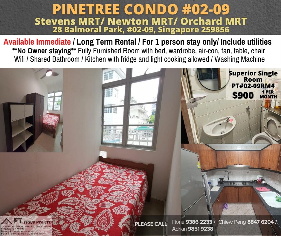 Room for rent / Orchard, Stevens / Common room / 1pax stay / Available immediate - Bukit Timah 武吉知馬 - 分租房間 - Homates 新加坡