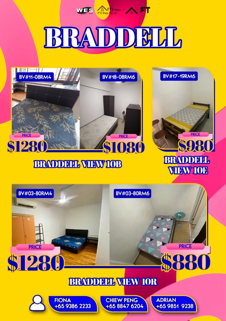 Room for Rent/Braddell Hill, Braddell MRT/ For 1 pax/ Available IMMEDIATELY - Braddell - Flat - Homates Singapore