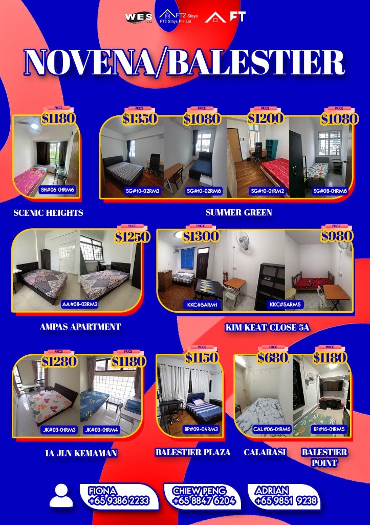 Room for rent / BALESTIER / NOVENA / TOA PAYOH MRT / Common room / 1pax stay / Available immediate - Novena 諾維娜 - 整個住家 - Homates 新加坡