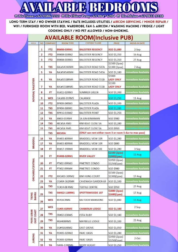 Room for rent / NOVENA / Common room / 1pax stay / Available Sept 2 - Novena 諾維娜 - 分租房間 - Homates 新加坡